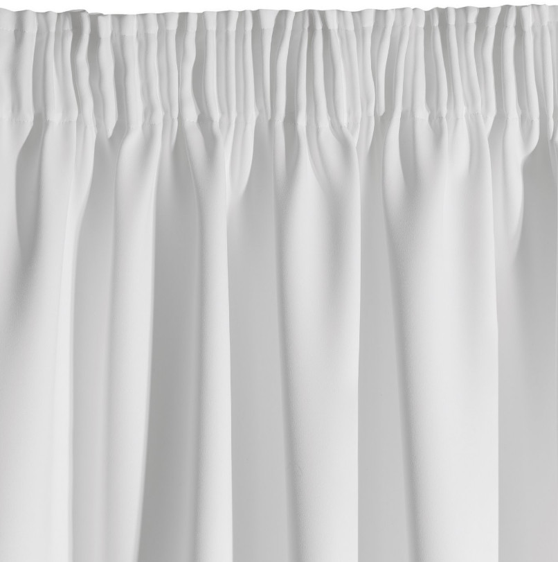 Hotový závěs PARISA zatemňovací bílý - na pásce