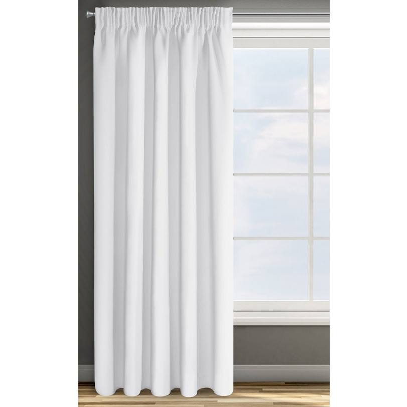 Hotový závěs PARISA zatemňovací bílý - na pásce