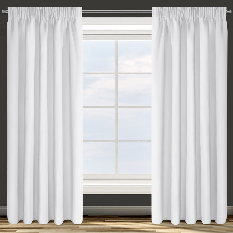 Hotový závěs PARISA zatemňovací bílý - na pásce