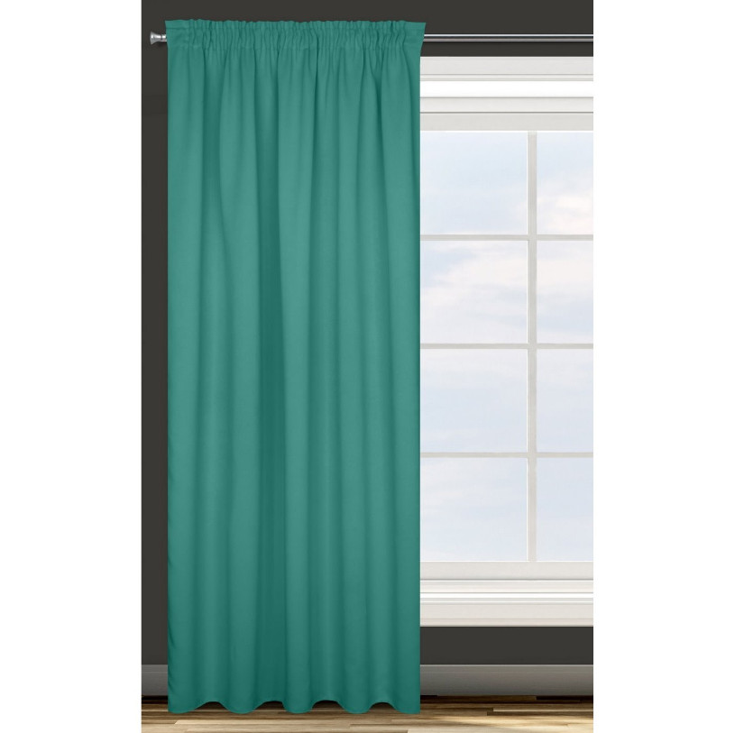 Hotový závěs PARISA zatemňovací tyrkysový - na pásce