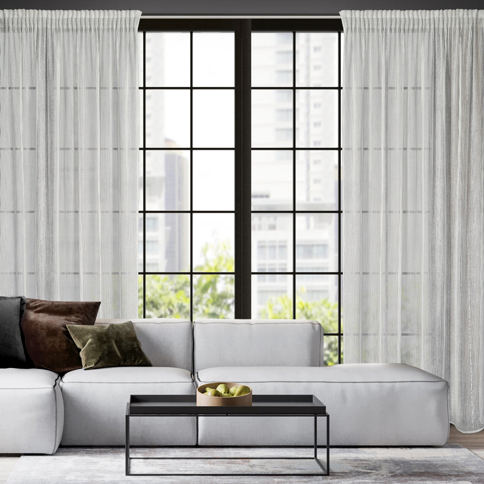 Hotový závěs REGINA přírodní - na pásce