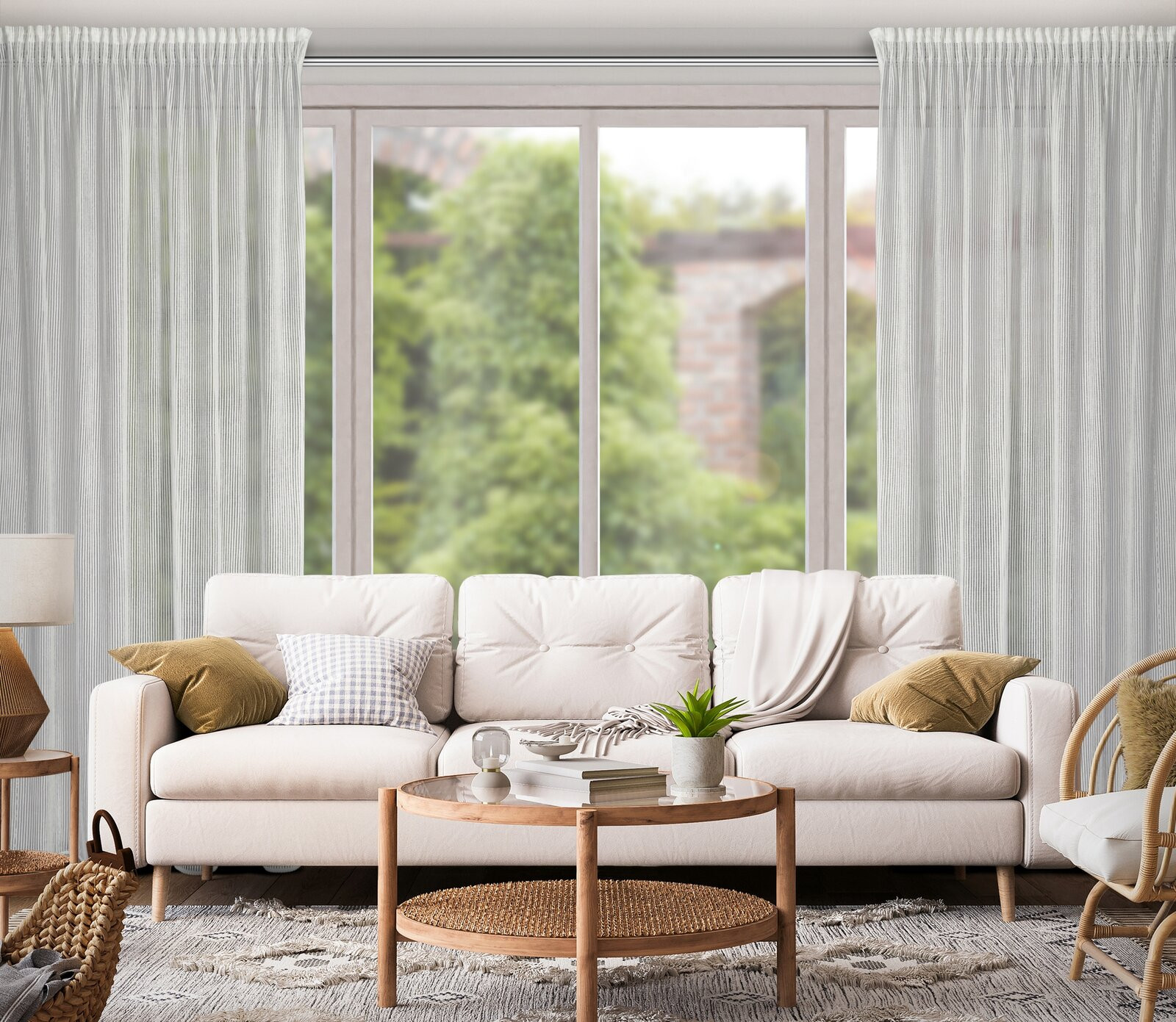 Hotový závěs REGINA přírodní - na pásce