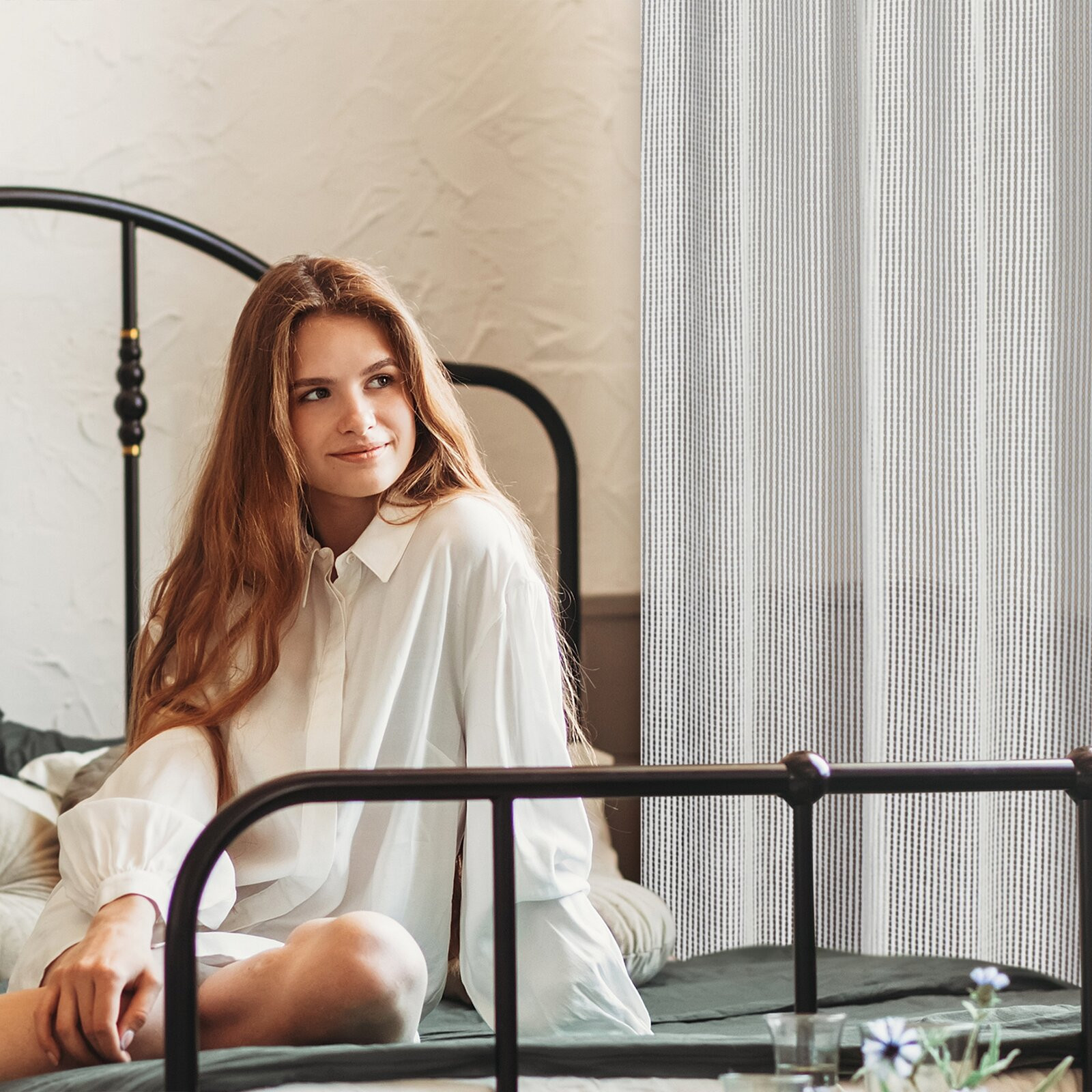 Hotový závěs REGINA přírodní - na pásce