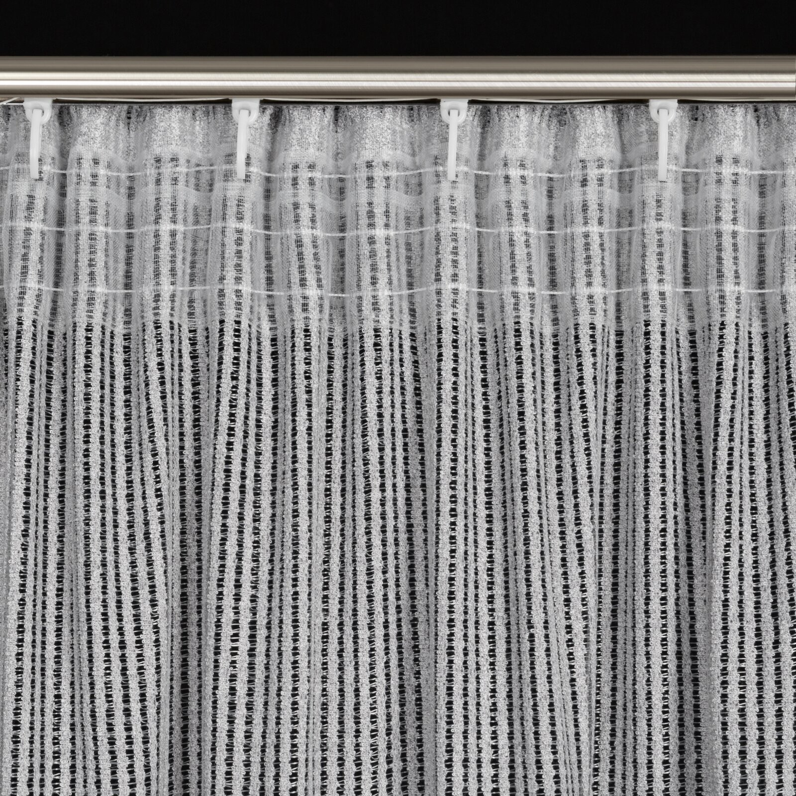 Hotový závěs REGINA stříbrný - na pásce