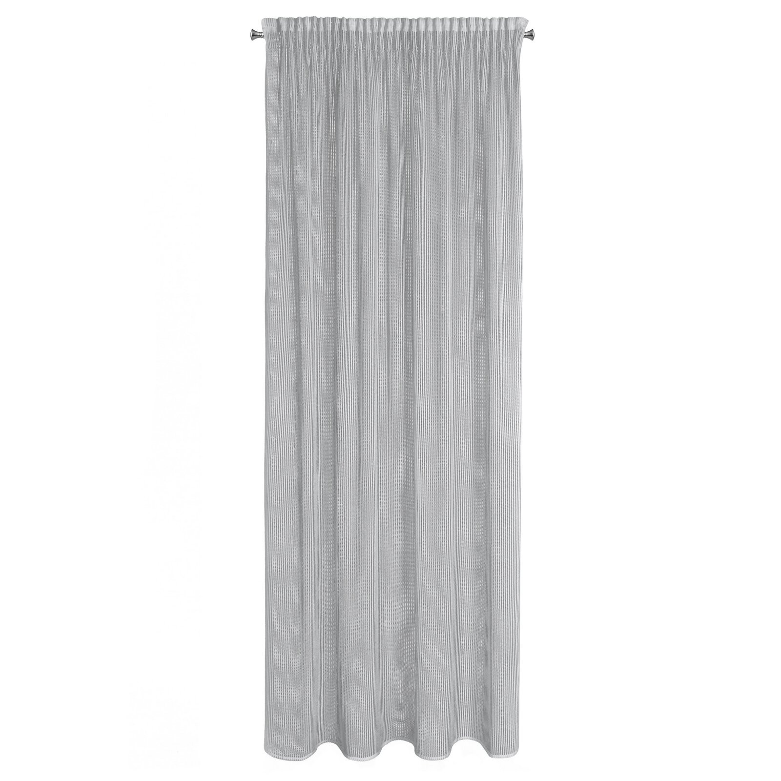 Hotový závěs REGINA stříbrný - na pásce