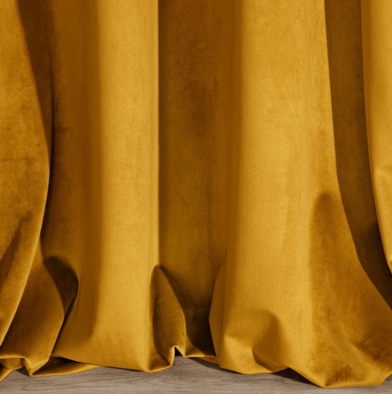 Hotový závěs RIA hořčicový - na průchodkách