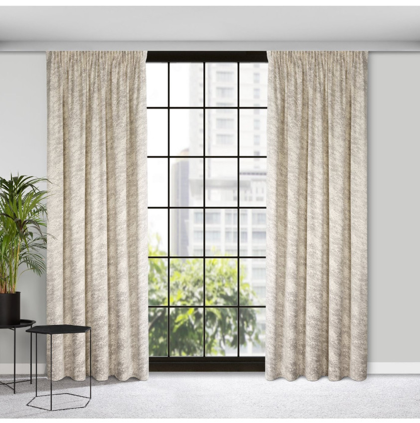 Hotový závěs RIVA krémový - na pásce