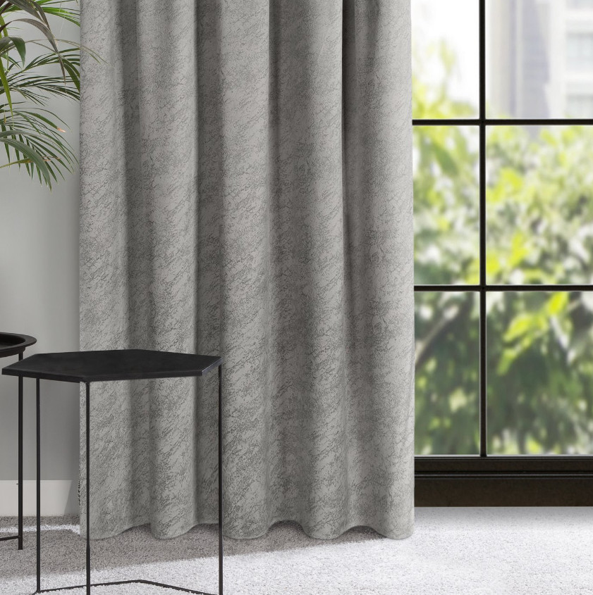 Hotový závěs RIVA popelový - na pásce