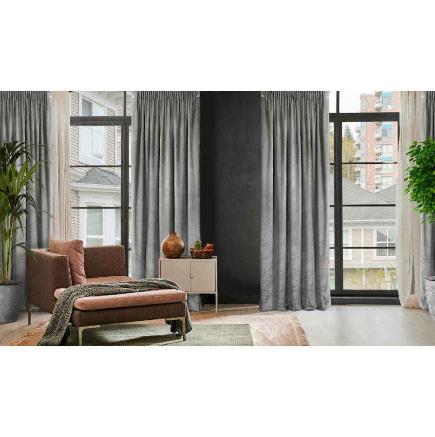 Hotový závěs RIVA popelový - na pásce