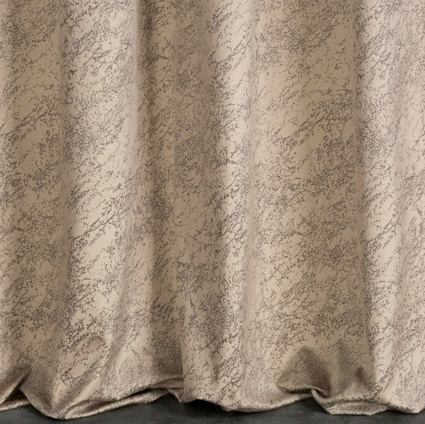 Hotový závěs RIVA tmavě béžový - na pásce