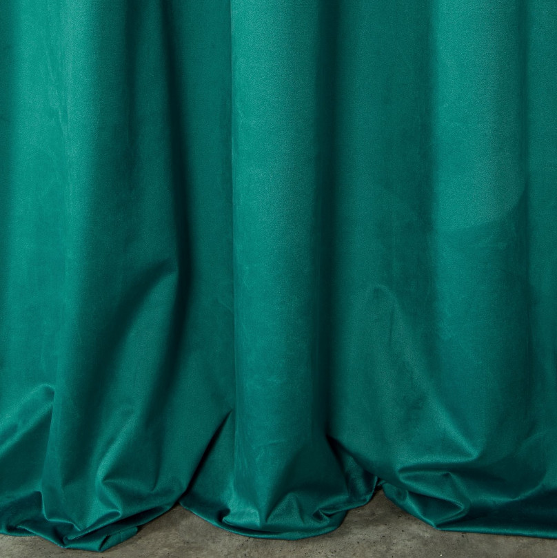 Hotový závěs ROSA tyrkysový - na pásce