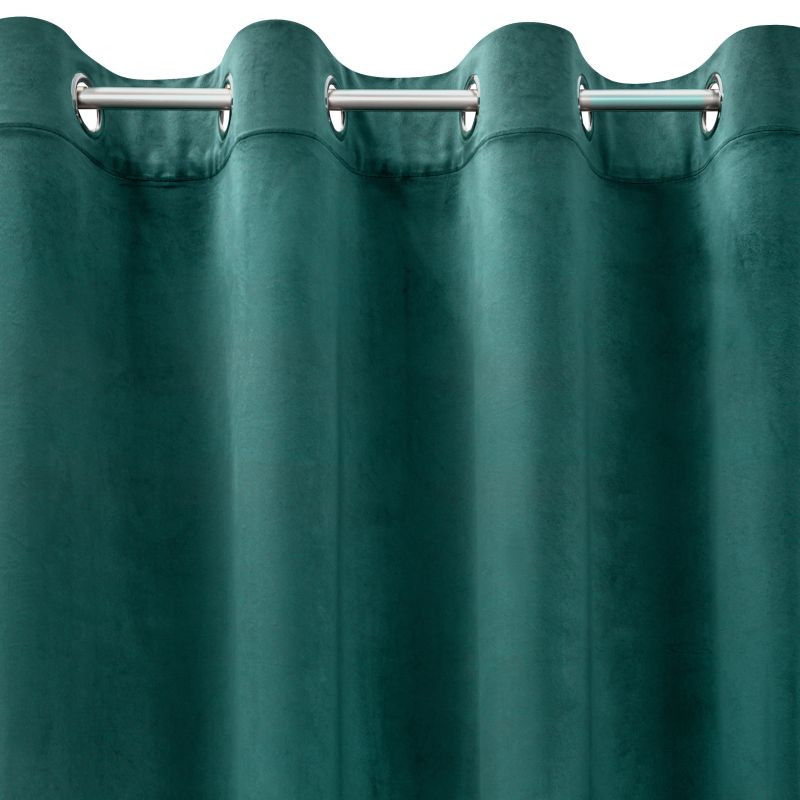 Hotový závěs ROSA tmavě tyrkysový - na průchodkách