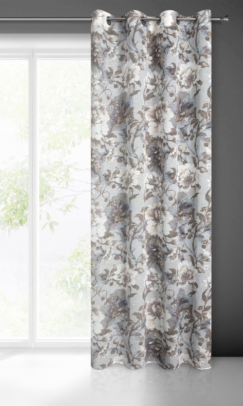 Hotový závěs SANDRA šedý - na průchodkách