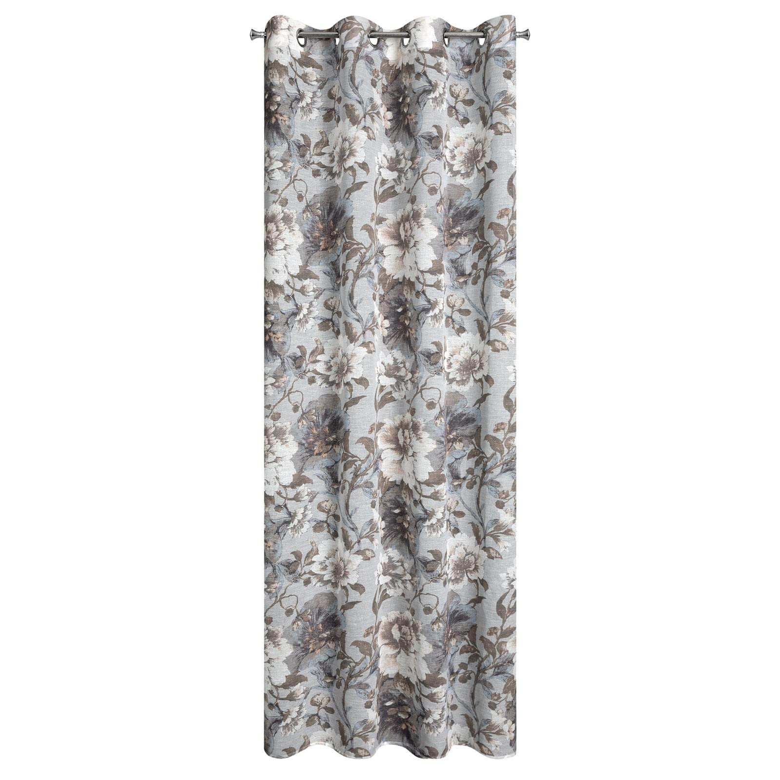 Hotový závěs SANDRA šedý - na průchodkách