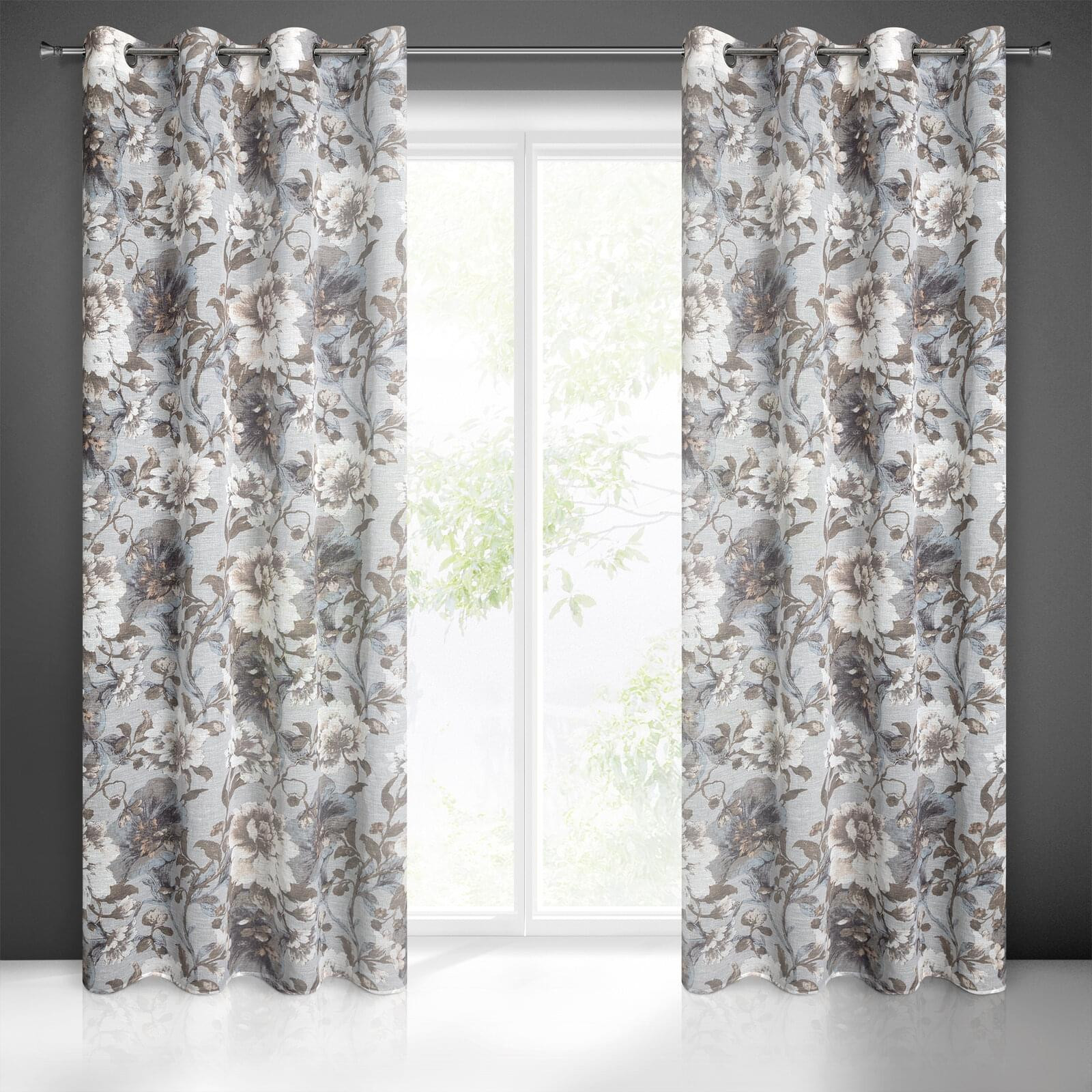 Hotový závěs SANDRA šedý - na průchodkách