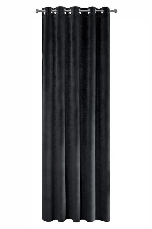 Hotový závěs VILLA černý - na průchodkách