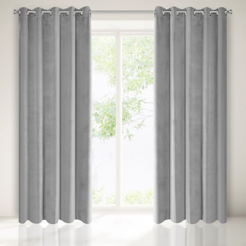 Hotový závěs VILLA ocelový - na průchodkách