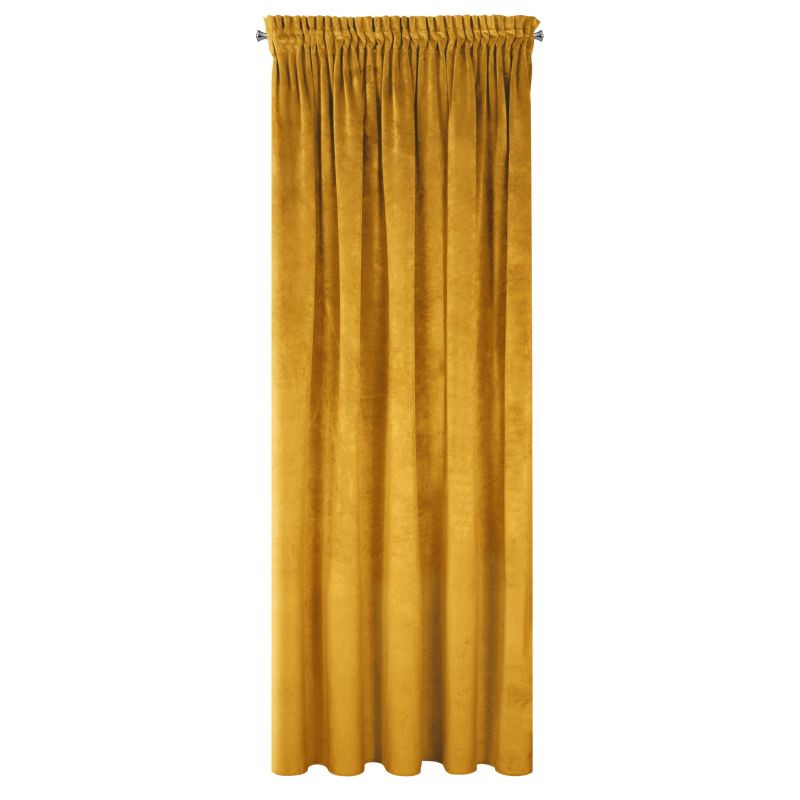 Hotový závěs VILLA hořčicový - na pásce