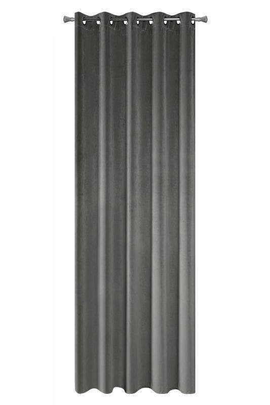 Hotový závěs VILLA grafitový - na průchodkách