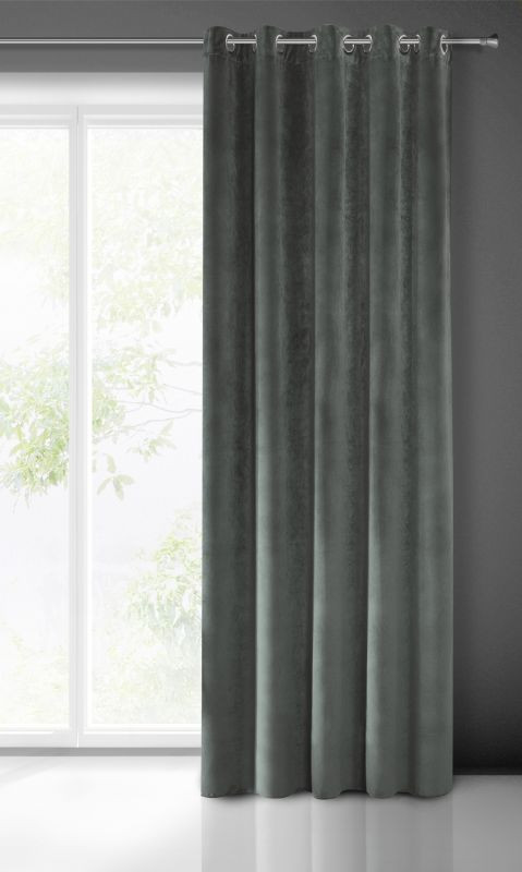 Hotový závěs VILLA grafitový - na průchodkách