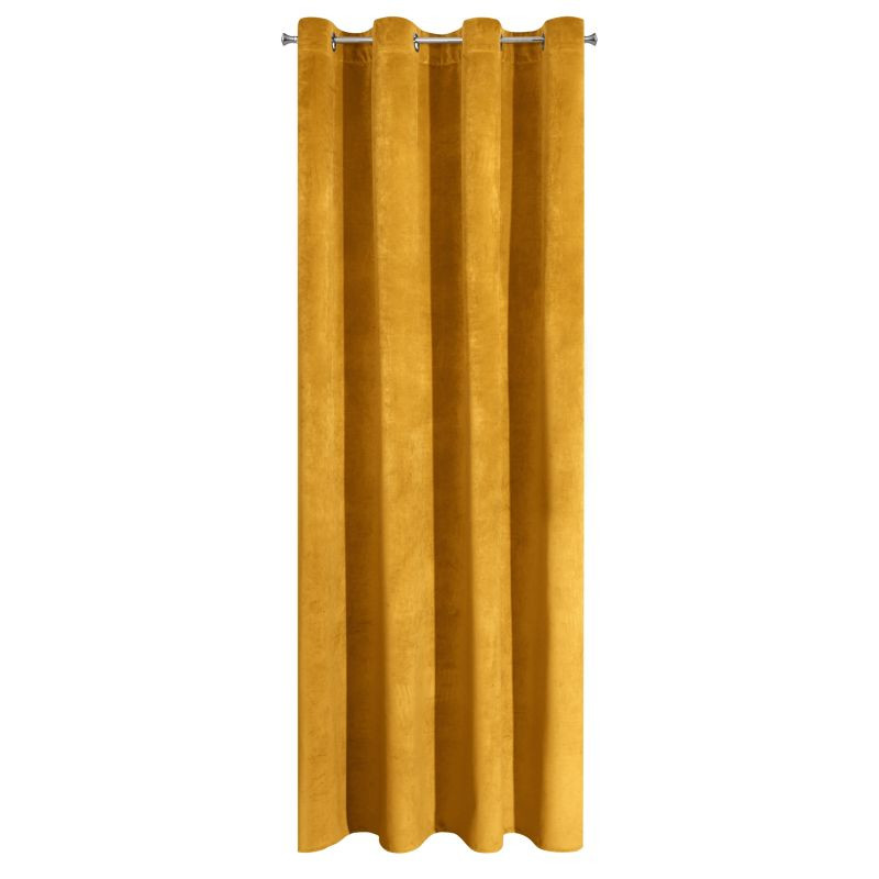 Hotový závěs VILLA hořčicový - na průchodkách