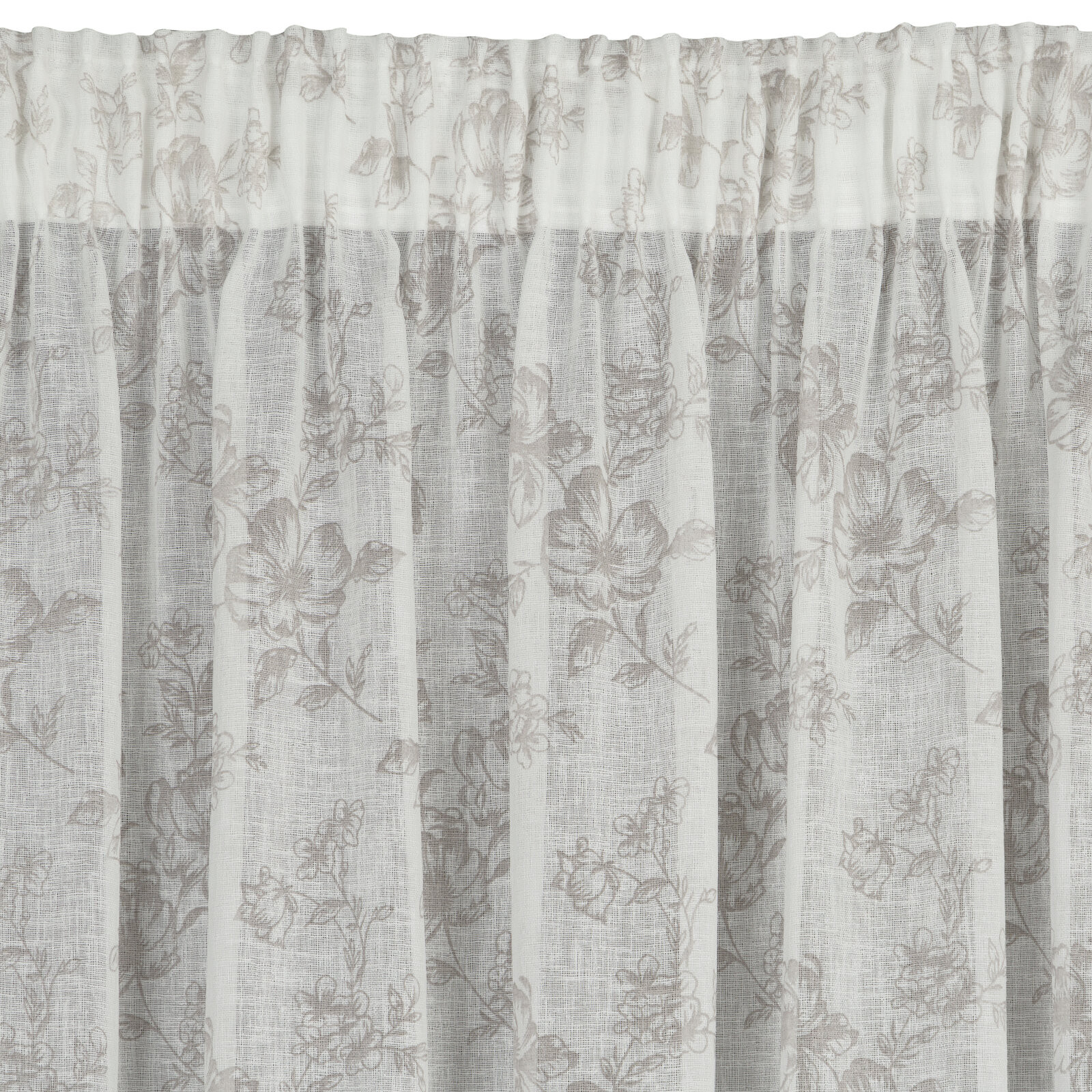 Hotový závěs WIKI bílá / šedá - na pásce