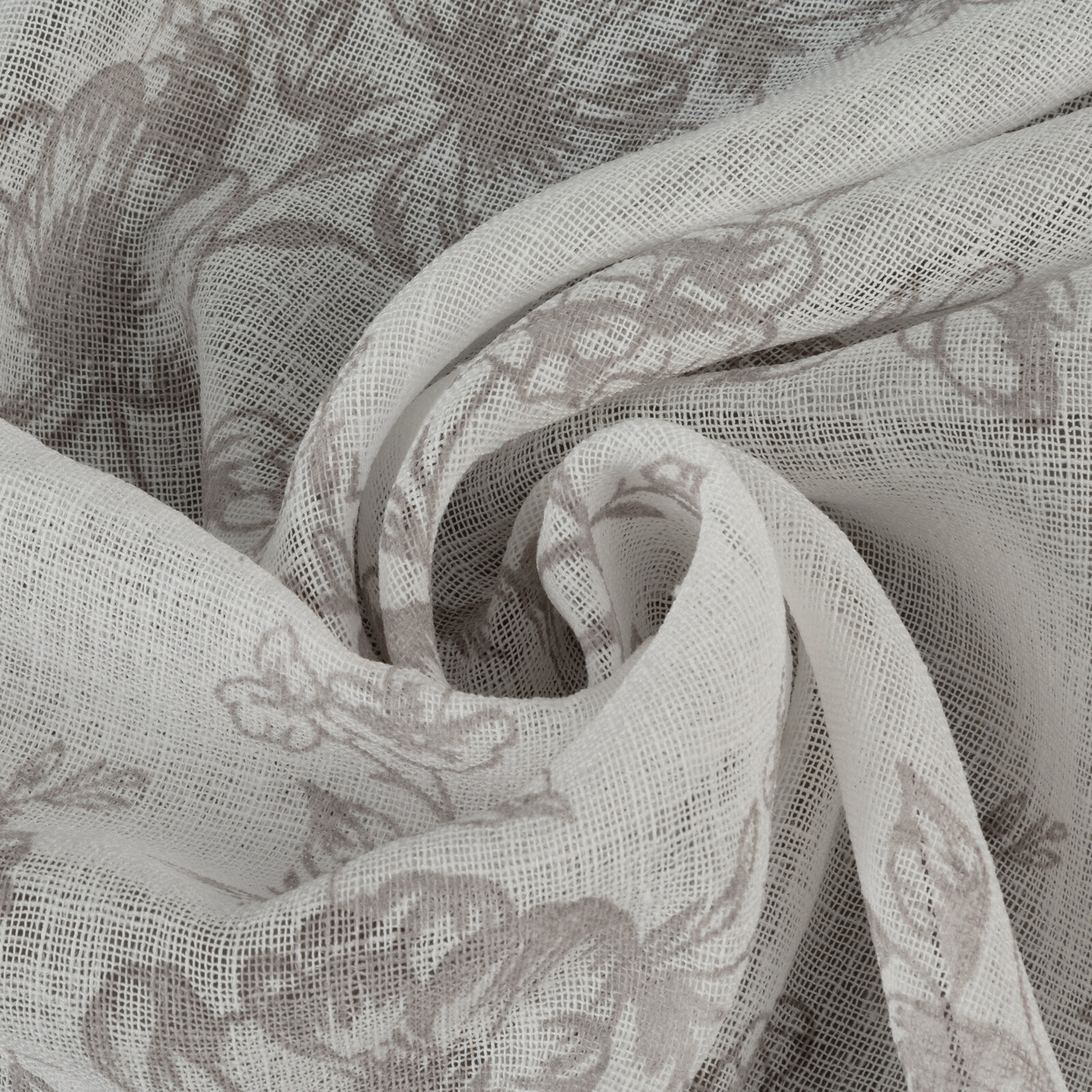 Hotový závěs WIKI bílá / šedá - na pásce