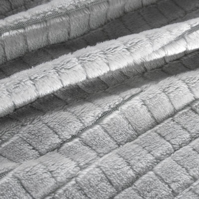 Jemná deka CINDY kostky - popel