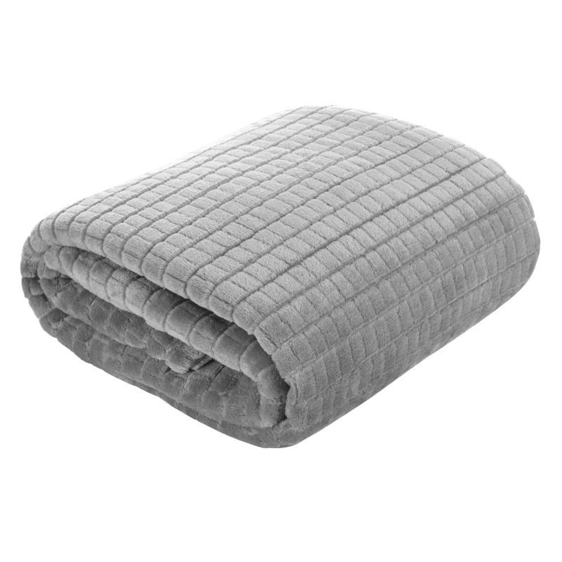 Jemná deka CINDY kostky - popel