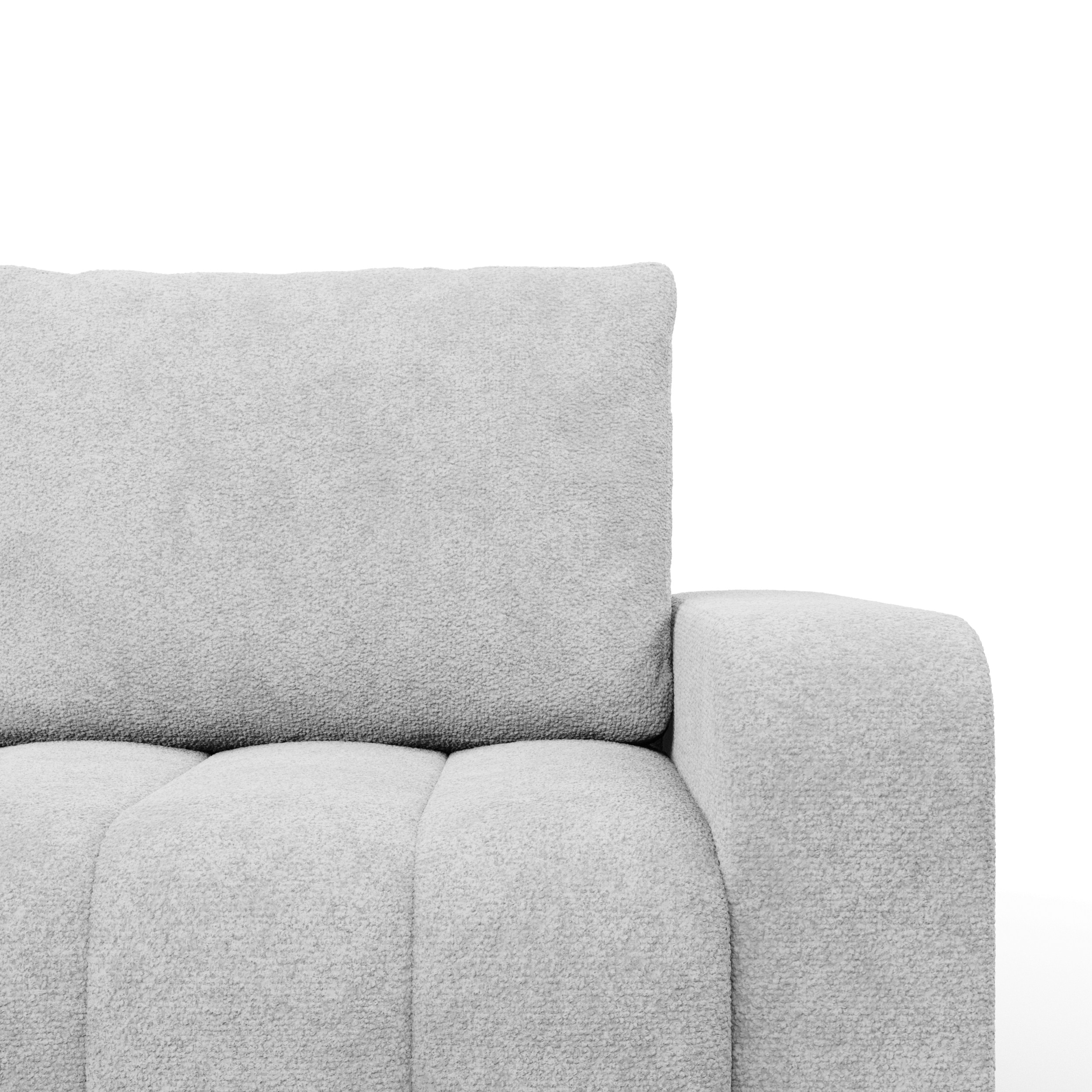 Třímístná pohovka ABRIELLE rozkládací, světle šedá