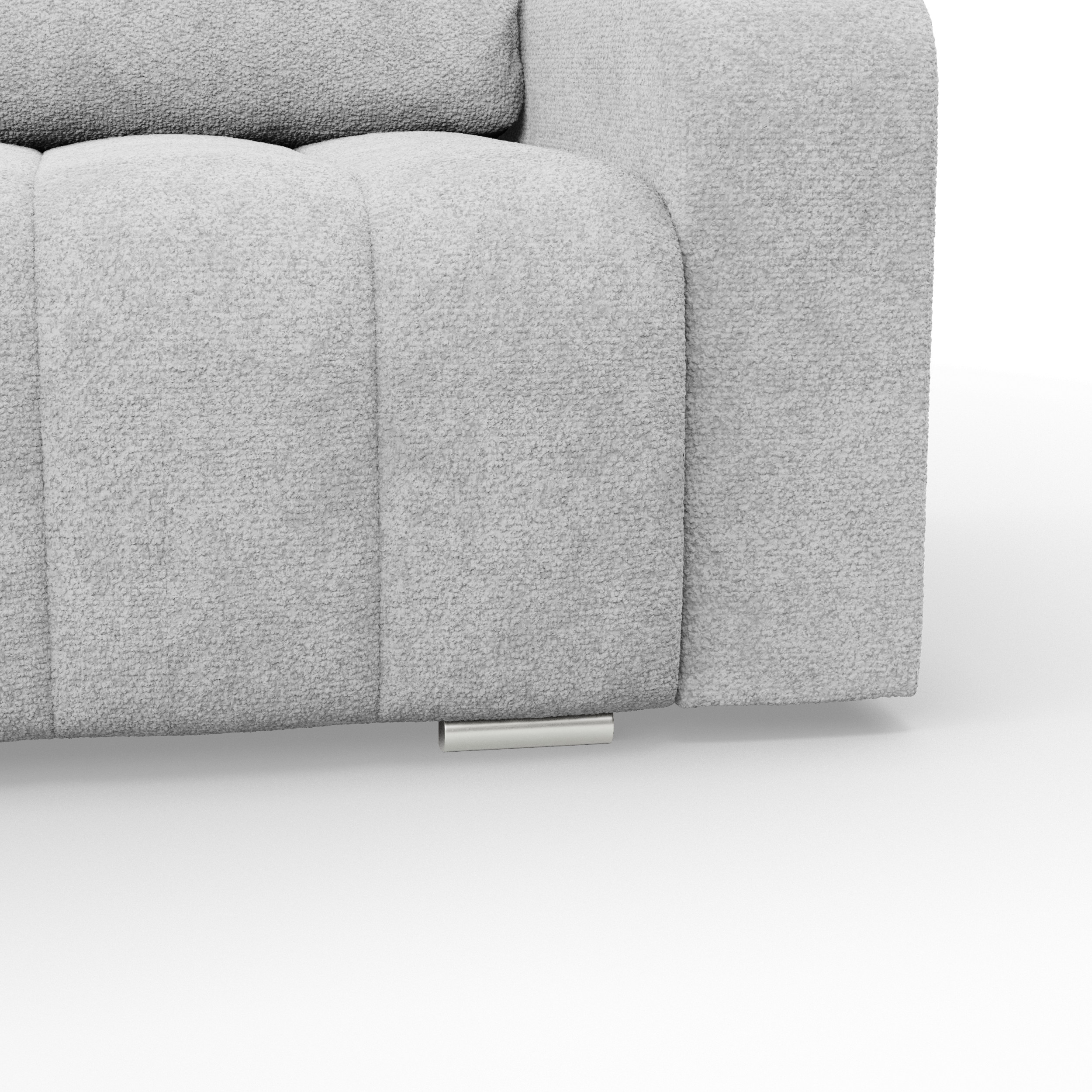 Třímístná pohovka ABRIELLE rozkládací, světle šedá