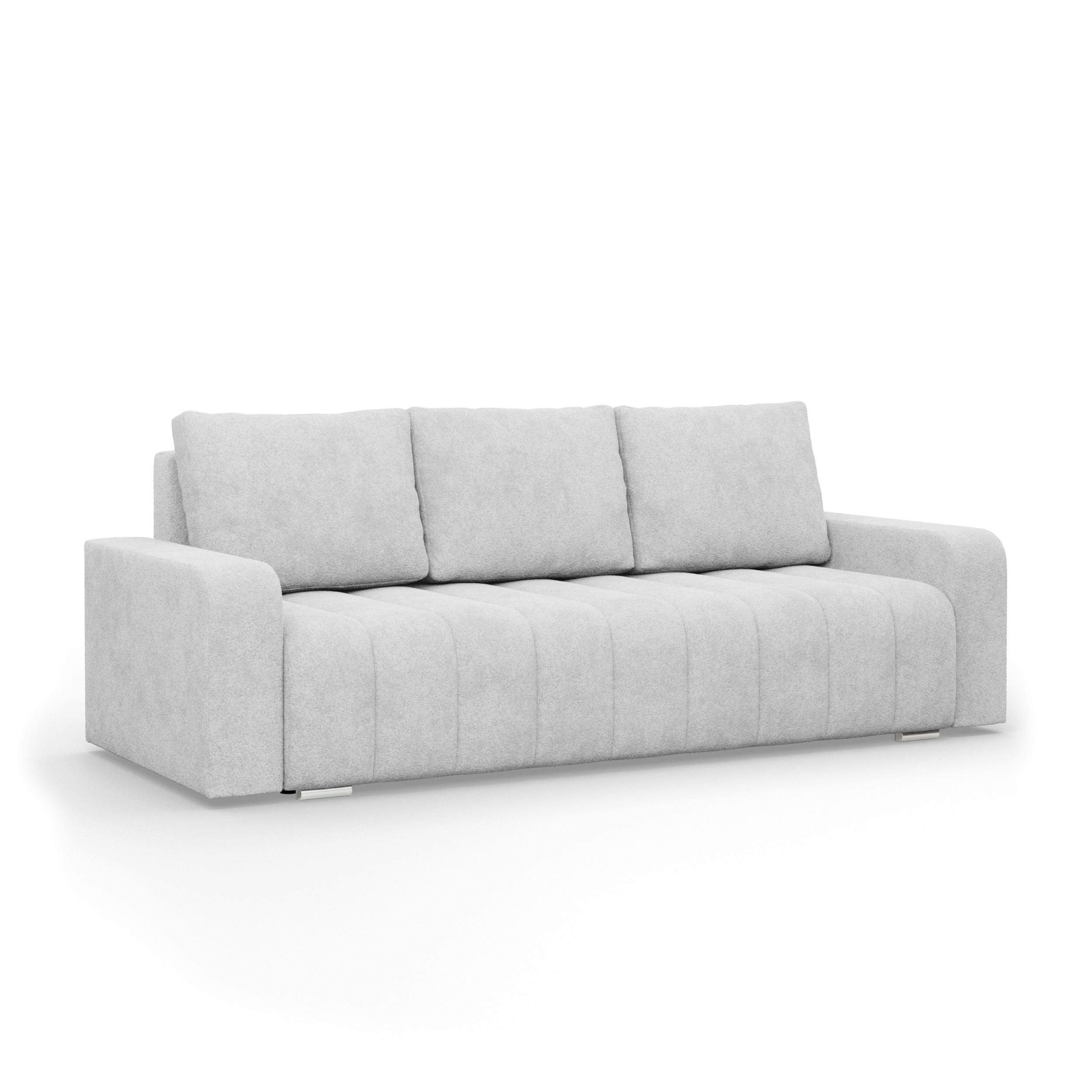 Třímístná pohovka ABRIELLE rozkládací, světle šedá