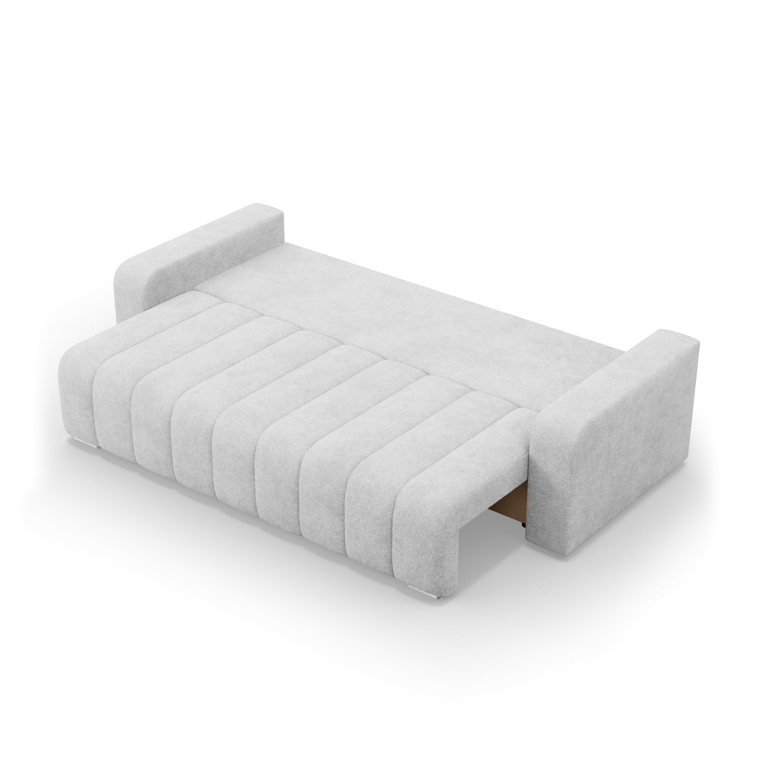 Třímístná pohovka ABRIELLE rozkládací, světle šedá