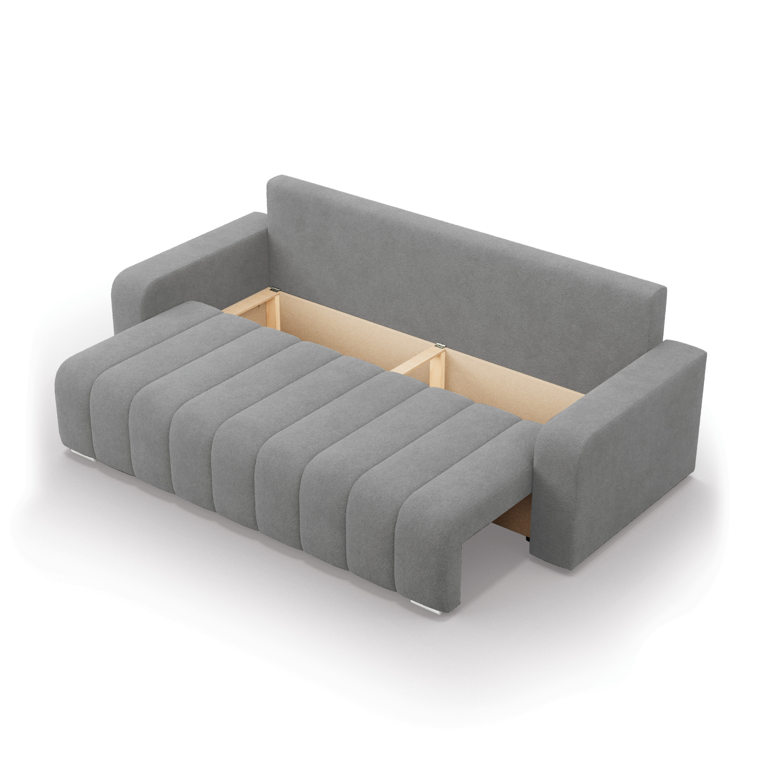 Třímístná pohovka ABRIELLE rozkládací, šedá