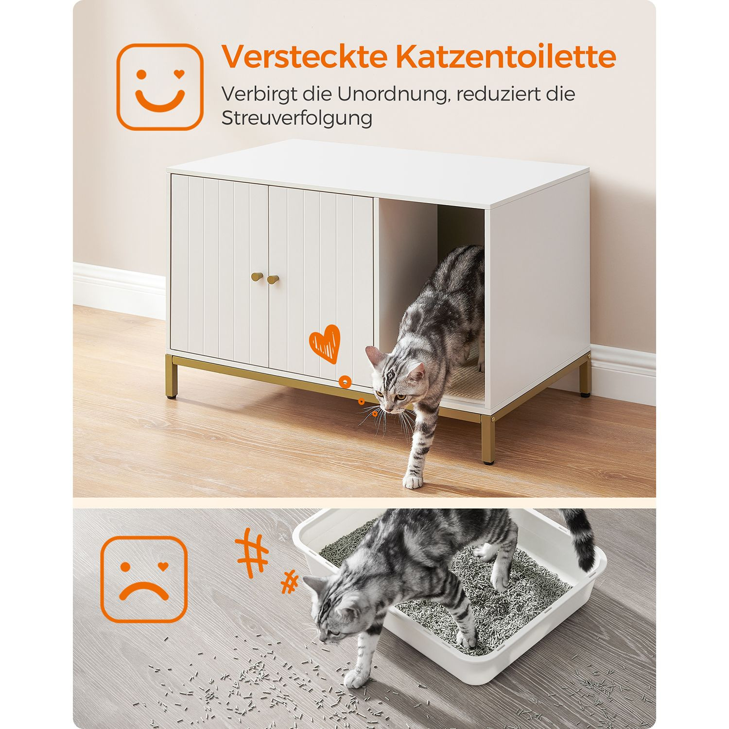 Kočičí toaleta / skříňka PCL007W01