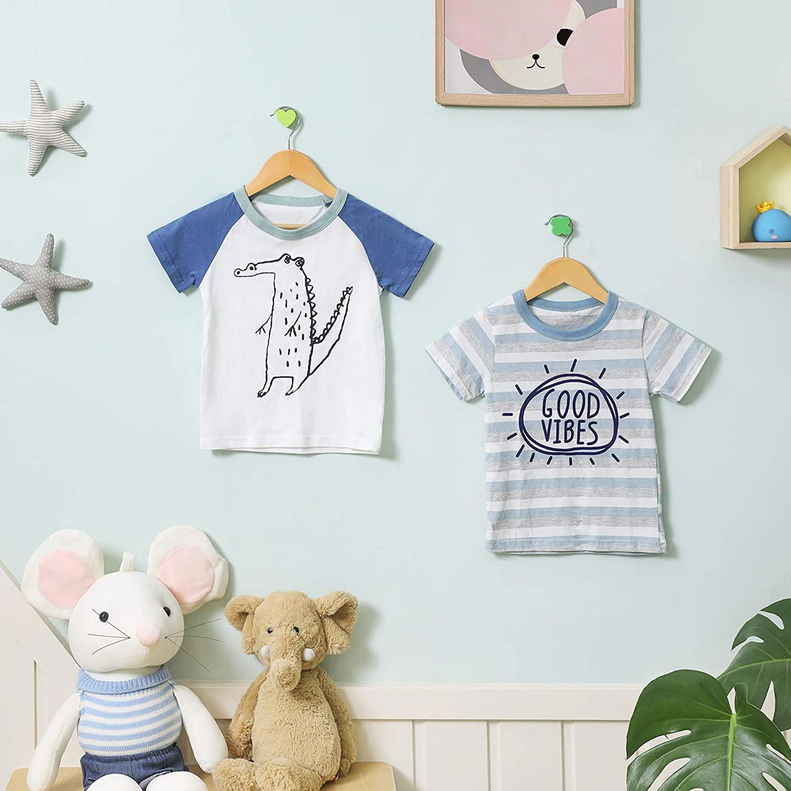 Dětské věšáky na oblečení CRW006N01 10 ks