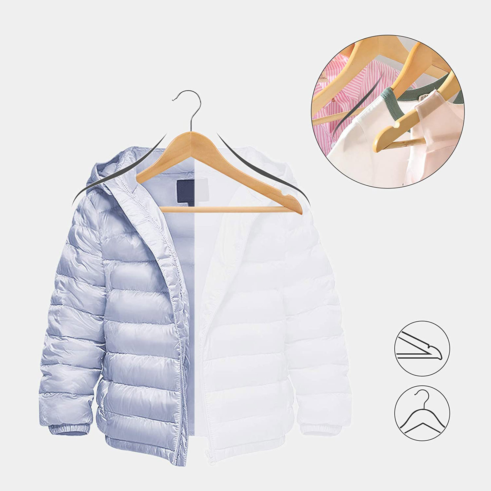 Dětské věšáky na oblečení CRW006N01 10 ks