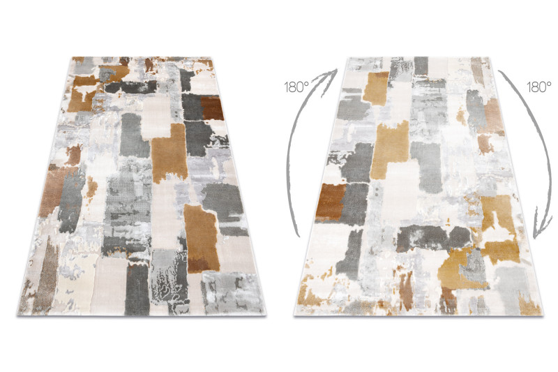 Koberec AKRYL ELITRA 6215 Abstrakce šedý / žlutý