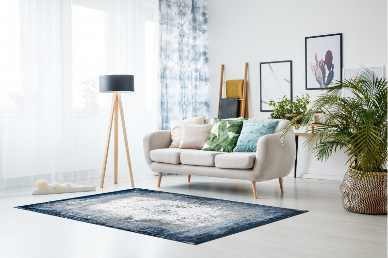 Koberec AKRYL VALS 0A034A C53 46 sloní kost / nebeský