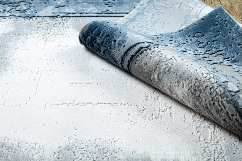 Koberec AKRYL VALS 0A036A C53 46 Ramka slonová kost / nebeský