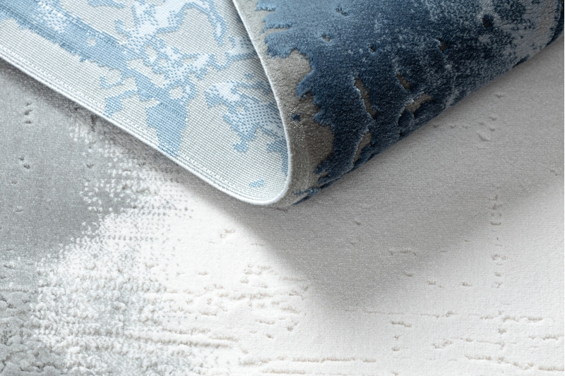 Koberec AKRYL VALS 0A036A C53 46 Ramka slonová kost / nebeský