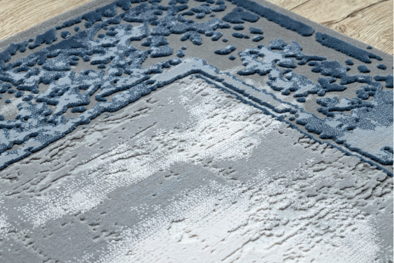 Koberec AKRYL VALS 0A036A C53 46 Ramka slonová kost / nebeský