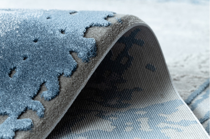 Koberec AKRYL VALS 0A036A C53 46 Ramka slonová kost / nebeský