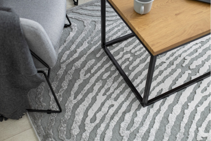 Koberec AKRYL YAZZ W8540 OTISK PALCE šedý