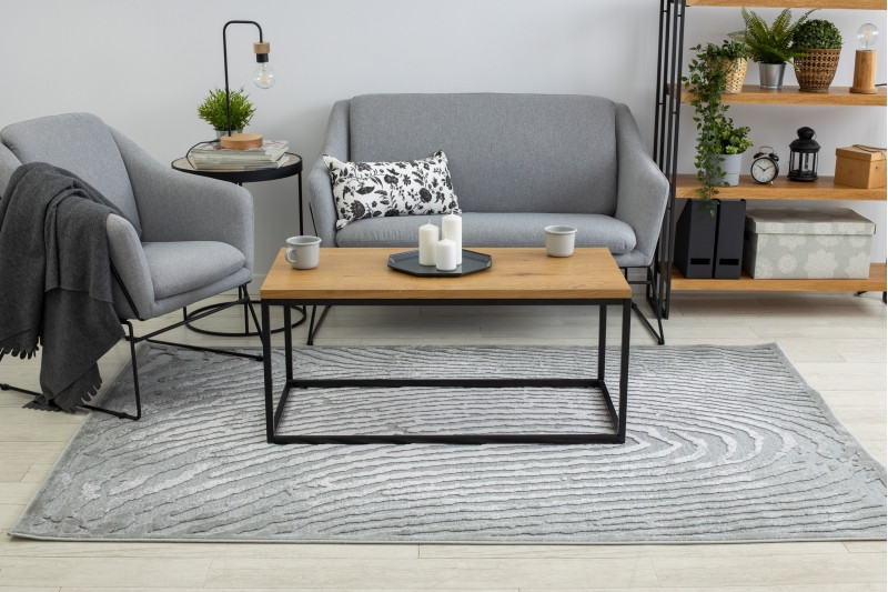 Koberec AKRYL YAZZ W8540 OTISK PALCE šedý