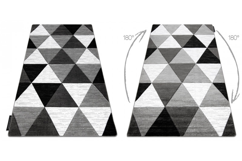 Koberec ALTER Rino Trojúhelníky šedý