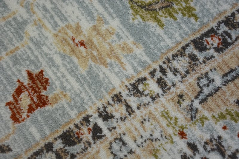 Koberec ARGENT - W7039 květiny Nebeský/Krém