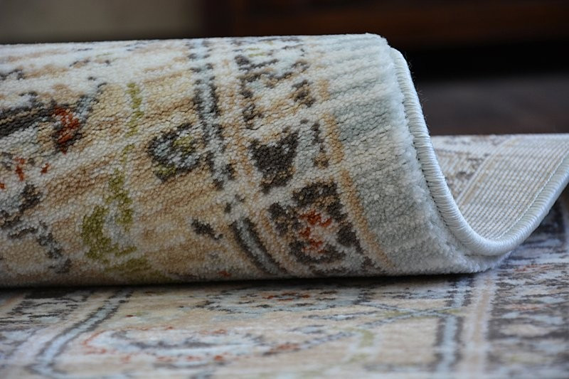 Koberec ARGENT - W7039 květiny Nebeský/Krém