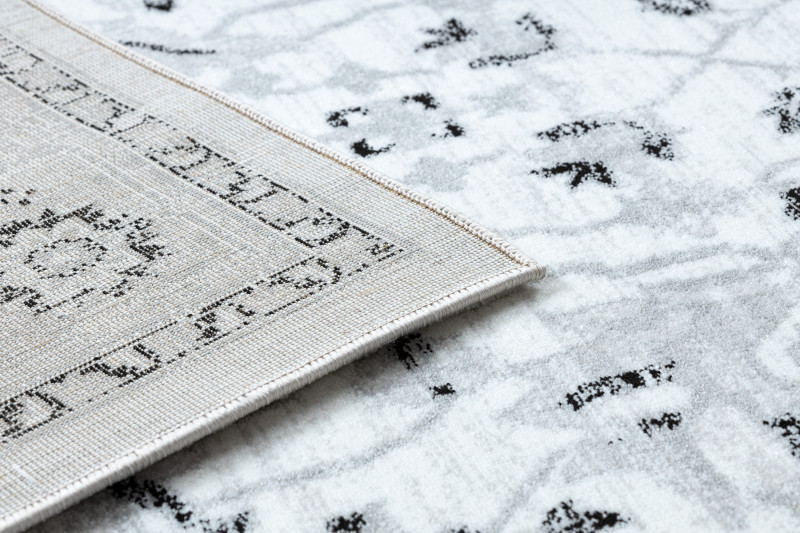 Koberec ARGENT - W7040 Ramka, vintage šedý / černý