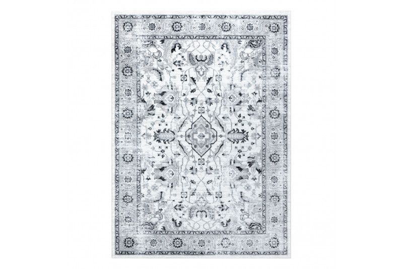 Koberec ARGENT - W7040 Ramka, vintage šedý / černý